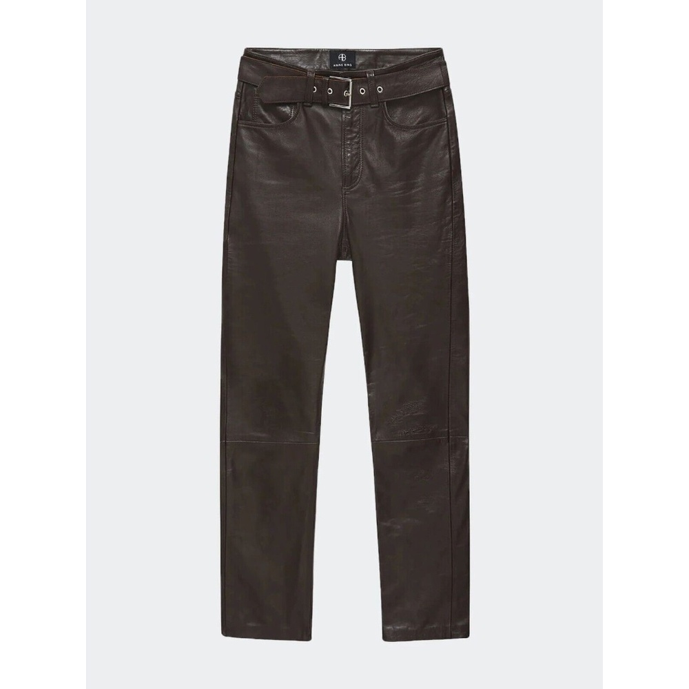 Anine Bing Brown Leather Pants